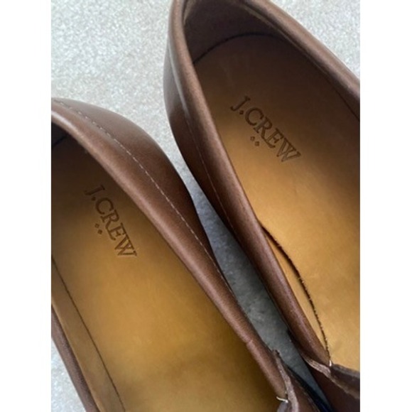 J. Crew Factory Classic Penny Loafer Shoes Men Brown Leather 10 M Quiet Luxury - Picture 3 of 6